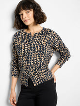 Load image into Gallery viewer, NIC+ZOE STITCH PRINT SNAP IT UP CARDIGAN - NEUTRAL MULTI
