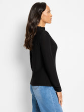Load image into Gallery viewer, NIC+ZOE PIXEL KNIT SWEATER - BLACK ONYX
