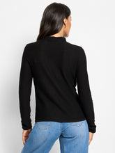 Load image into Gallery viewer, NIC+ZOE PIXEL KNIT SWEATER - BLACK ONYX
