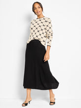 Load image into Gallery viewer, NIC+ZOE PIXEL KNIT SKIRT - BLACK ONYX
