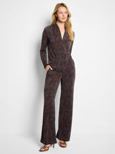 Load image into Gallery viewer, NIC+ZOE 30&quot; FEATHER FERN WIDE LEG PANT - BROWN MULTI
