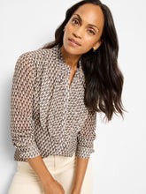 Load image into Gallery viewer, NIC+ZOE ABSTRACT DOT FALLING CHIFFON TOP - NEUTRAL MULTI
