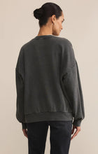 Load image into Gallery viewer, Z SUPPLY VARSITY SUNDAY SWEATSHIRT - BLACK SAND
