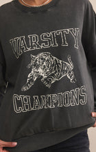 Load image into Gallery viewer, Z SUPPLY VARSITY SUNDAY SWEATSHIRT - BLACK SAND
