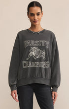 Load image into Gallery viewer, Z SUPPLY VARSITY SUNDAY SWEATSHIRT - BLACK SAND
