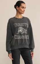 Load image into Gallery viewer, Z SUPPLY VARSITY SUNDAY SWEATSHIRT - BLACK SAND
