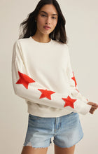 Load image into Gallery viewer, Z SUPPLY STARS FIRST DATE SWEATSHIRT - SEA SALT
