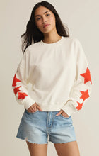 Load image into Gallery viewer, Z SUPPLY STARS FIRST DATE SWEATSHIRT - SEA SALT
