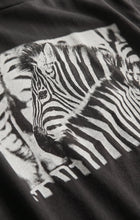 Load image into Gallery viewer, Z SUPPLY ZEBRA GRAPHIC BOYFRIEND TEE - BLACK SAND
