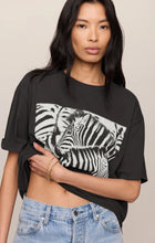 Load image into Gallery viewer, Z SUPPLY ZEBRA GRAPHIC BOYFRIEND TEE - BLACK SAND
