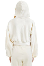 Load image into Gallery viewer, AVIATOR NATION SUNSET PATCH RELAXED CROPPED ZIP HOODIE - VINTAGE WHITE
