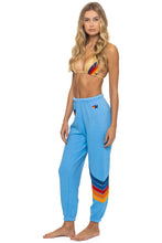 Load image into Gallery viewer, AVIATOR NATION ALL SEASONS CIRCLE CHEVRON SWEATPANTS - SKY
