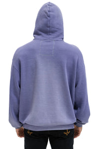 AVIATOR NATION CALIFORNIA SKIER PATCH PULLOVER RELAXED HOODIE - FADED GRAPE