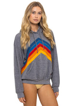 Load image into Gallery viewer, AVIATOR NATION MOUNTAIN STITCH CHEVRON PULLOVER HOODIE RELAXED - HEATHER GREY
