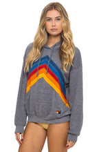 Load image into Gallery viewer, AVIATOR NATION MOUNTAIN STITCH CHEVRON PULLOVER HOODIE RELAXED - HEATHER GREY
