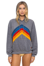 Load image into Gallery viewer, AVIATOR NATION MOUNTAIN STITCH CHEVRON PULLOVER HOODIE RELAXED - HEATHER GREY

