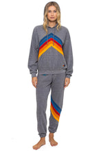 Load image into Gallery viewer, AVIATOR NATION MOUNTAIN STITCH CHEVRON PULLOVER HOODIE RELAXED - HEATHER GREY
