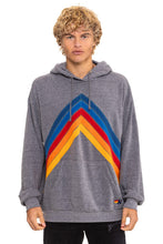 Load image into Gallery viewer, AVIATOR NATION MOUNTAIN STITCH CHEVRON PULLOVER HOODIE RELAXED - HEATHER GREY

