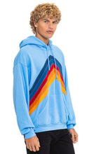 Load image into Gallery viewer, AVIATOR NATION MOUNTAIN STITCH CHEVRON PULLOVER HOODIE RELAXED - SKY
