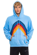 Load image into Gallery viewer, AVIATOR NATION MOUNTAIN STITCH CHEVRON PULLOVER HOODIE RELAXED - SKY
