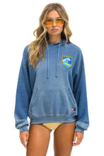 Load image into Gallery viewer, AVIATOR NATION SURFER WAVE PATCH PULLOVER RELAXED HOODIE - FADED WATER
