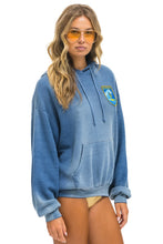 Load image into Gallery viewer, AVIATOR NATION SURFER WAVE PATCH PULLOVER RELAXED HOODIE - FADED WATER
