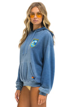 Load image into Gallery viewer, AVIATOR NATION SURFER WAVE PATCH PULLOVER RELAXED HOODIE - FADED WATER
