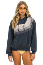 Load image into Gallery viewer, AVIATOR NATION WAVE STRIPE 4 PULLOVER HOODIE RELAXED - CHARCOAL // CHARCOAL
