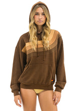 Load image into Gallery viewer, AVIATOR NATION WAVE STRIPE 4 PULLOVER HOODIE RELAXED - CHOCOLATE // ESPRESSO

