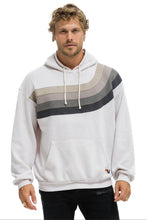 Load image into Gallery viewer, AVIATOR NATION WAVE STRIPE 4 PULLOVER HOODIE RELAXED - DOVE // CHARCOAL
