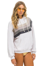 Load image into Gallery viewer, AVIATOR NATION WAVE STRIPE 4 PULLOVER HOODIE RELAXED - DOVE // CHARCOAL
