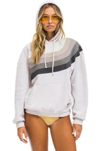 Load image into Gallery viewer, AVIATOR NATION WAVE STRIPE 4 PULLOVER HOODIE RELAXED - DOVE // CHARCOAL
