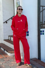 Load image into Gallery viewer, THE MAYFAIR GROUP YOU ARE A STAR WAFFLE WIDE LEG SWEATPANTS - RED
