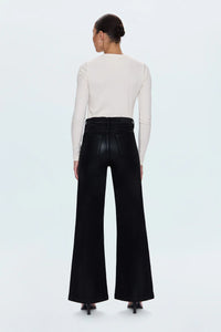 PISTOLA LANA HIGH RISE ULTRA WIDE JEAN - COATED NOIR