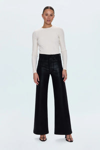 PISTOLA LANA HIGH RISE ULTRA WIDE JEAN - COATED NOIR