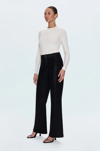 PISTOLA LANA HIGH RISE ULTRA WIDE JEAN - COATED NOIR