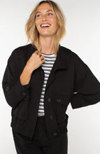 Load image into Gallery viewer, LIVERPOOL UTILITY JACKET WITH CINCH HEM - BLACK
