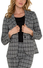 Load image into Gallery viewer, LIVERPOOL FITTED BLAZER - BLACK GREY PLAID
