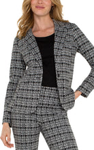 Load image into Gallery viewer, LIVERPOOL FITTED BLAZER - BLACK GREY PLAID
