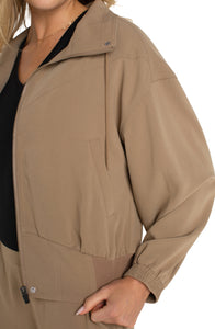 LIVERPOOL ZIP UP DOLMAN JACKET - PALO SANTO