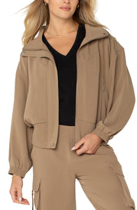 LIVERPOOL ZIP UP DOLMAN JACKET - PALO SANTO