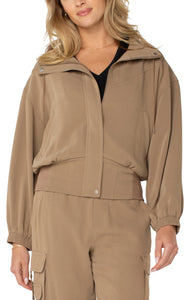 LIVERPOOL ZIP UP DOLMAN JACKET - PALO SANTO