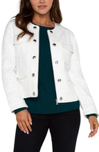 Load image into Gallery viewer, LIVERPOOL SCOOP NECK QUILTED ZIP JACKET - PORCELAIN
