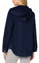 Load image into Gallery viewer, LIVERPOOL SHIRT JACKET WITH HOOD - INDIGO RINSE
