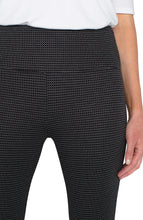 Load image into Gallery viewer, LIVERPOOL PEARL PULL-ON LEGGING - BLACK WHITE MINI GRID
