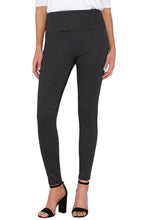 Load image into Gallery viewer, LIVERPOOL PEARL PULL-ON LEGGING - BLACK WHITE MINI GRID
