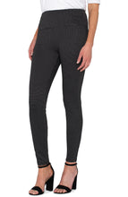 Load image into Gallery viewer, LIVERPOOL PEARL PULL-ON LEGGING - BLACK WHITE MINI GRID
