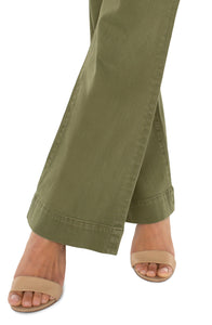 LIVERPOOL HANNAH FLARE WITH WIDE HEM - SPANISH OLIVE