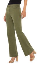 Load image into Gallery viewer, LIVERPOOL HANNAH FLARE WITH WIDE HEM - SPANISH OLIVE
