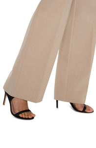 LIVERPOOL KELSEY WIDE LEG TROUSER - BISCUIT TAN